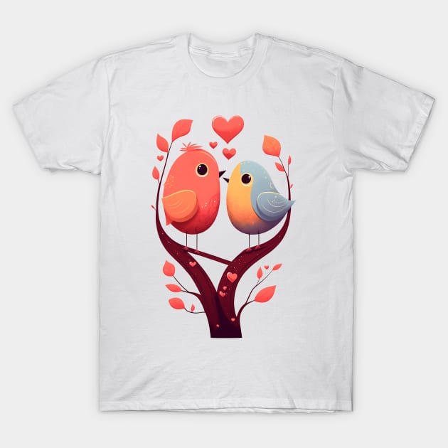 Love birds T-Shirt by forsureee